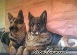 To extend photo of picture: Retrato Perros